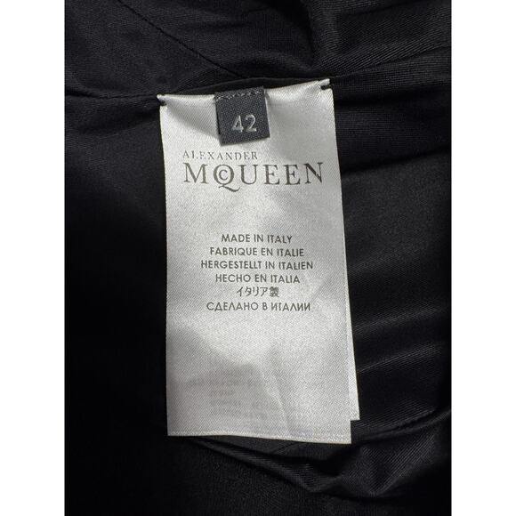 Alexander McQueen Blouse Womens IT 42 Black Crystal Bow Made Italy 364656QDL18 - Picture 10 of 16